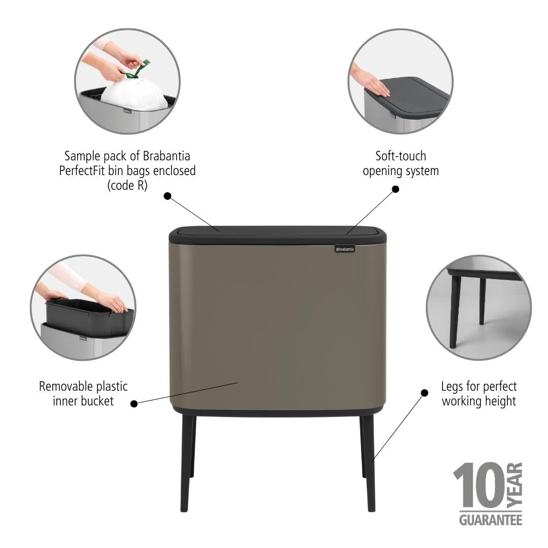 Amazon｜ブラバンシア ゴミ箱 蓋付き タッチ式 36L 幅54×奥行31.5×高さ